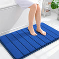 OLANLY Memory Foam Bath Mat 35x24, Super Soft Absorbent Bathroom Rugs, Quick Dry, Machine Washable Shower Floor Rugs, Bathmat Carpet, Bathroom Home Decor Accessories, Royal Blue