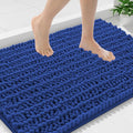 Smiry Bathroom Rugs Mat 36x24, Extra Soft Absorbent Chenille Bath Rugs, Non Slip Rubber Backing Machine Washable Quick Dry Bath Mats for Bathroom Floor, Tub, Shower, Home Decor Accessories, Royal Blue