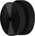 2 Inch x 30 Feet Black Self Adhesive Hook and Loop Tape Sticky Back Fastening Roll, Nylon Self-Adhesive Heavy Duty Strips Fastener for Home Office School Car and Crafting Organization - Black