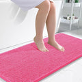 OLANLY Large Bathroom Rugs 50x30, Extra Soft Absorbent Chenille Bath Rugs, Rubber Backing Quick Dry, Machine Washable Bath Mats for Bathroom Floor, Tub and Shower, Home Decor Accessories, Hot Pink