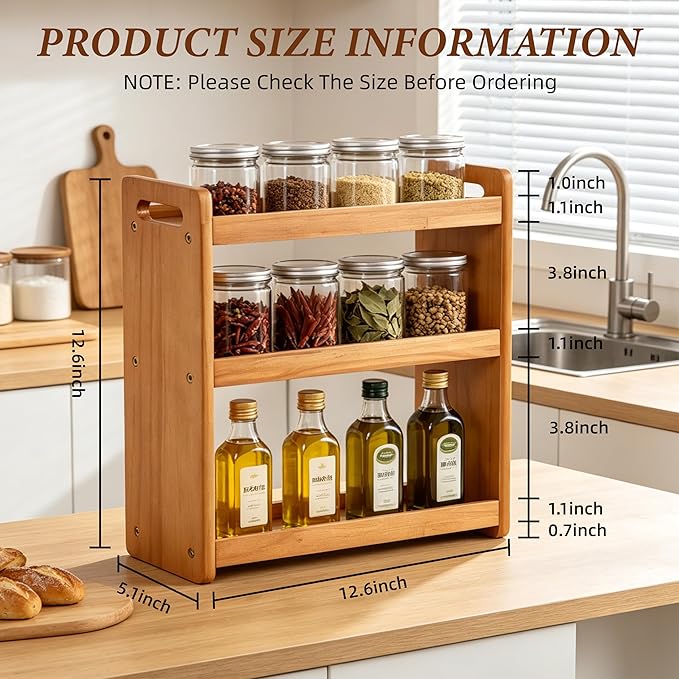 Bathroom Counter Organizer, 3 Tier Bathroom Countertop Organizer, Bathroom Counter Shelf, Wooden Makeup Organizers Countertop, Bathroom Vanity Organizers and Storage for Bedroom, Gifts