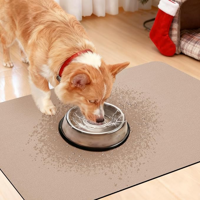 ACCUMTEK Non Slip Bath Mat, Thin Bathroom Rugs Fit Under Door, Quick Dry Bath Mats, Machine Washable Bath Rugs for Bathroom, Bathtub & Kitchen, Bathtub & Kitchen, Taupe/Solid/32 x20