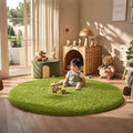 Ophanie Round Rug 6Ft Green Circle Area Rug, Room Decor, Fluffy Fuzzy Bedroom Carpet, Plush Soft Shaggy Living Room Rugs for Kids Home Aesthetic, Nursery