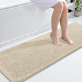 OLANLY Bathroom Runner Rugs 59x20, Extra Soft Absorbent Chenille Bath Rugs, Rubber Backing Quick Dry, Machine Washable Long Bath Mats for Bathroom Floor, Tub and Shower, Home Decor Accessories, Sand