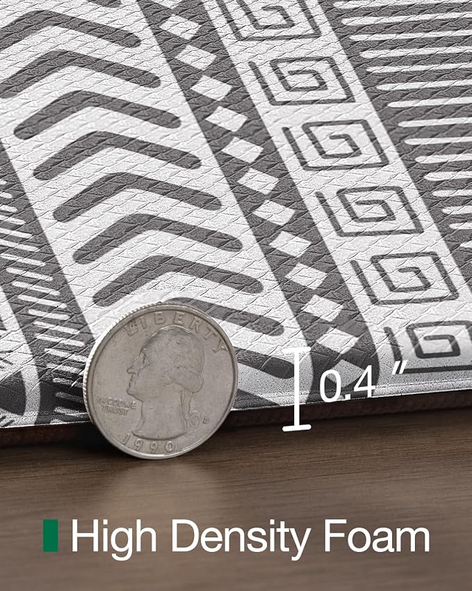 LUMI Anti Fatigue Kitchen Cushioned Mat for Floor, Padded Waterproof Runner for Standing, Stain Resistant Comfort Rugs for Home, Sink, Laundry, 24x59