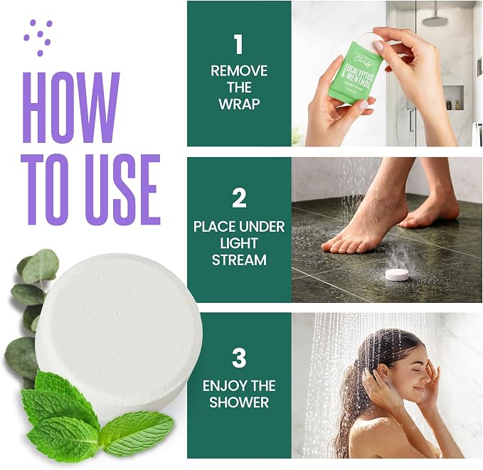 Cleverfy Eucalyptus Shower Steamers Aromatherapy - Birthday Gifts for Women, Mom, Wife, Grandma, Her, Best Friend, Daughter, Sister, Teens & Girlfriend - 18 Tablets