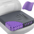 TushGuard Gel Seat Cushion for Long Sitting, Enlarged & Thickened Patent Design, Breathable Cooling for Office Chair, Soft Car Seat Cushion for Wheelchair (2.2" Thick, Black)