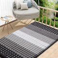 Kitinjoy Indoor Outdoor Door Mat, 48x32 Non-Slip Absorbent Dirt Trapper, Low-Profile Washable Inside Entrance Front Floor Mat, Sturdy Soft Entry Dotted Ombre Doormats for Entryway, Grey