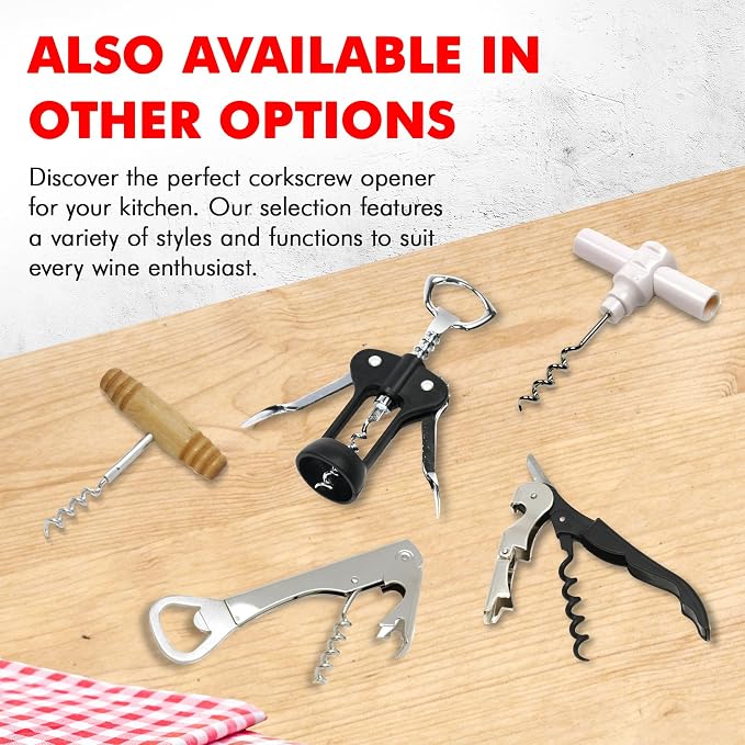 Chef Craft Select Bottle Opener and Corkscrew, 5.5 inches in length, Nickle Plated