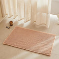 TYUU Waffle Bath Mat, Boho Bathroom Rugs Non Slip Washable Super Absorbent Quick Dry Bath Mat Farmhouse Bathroom Decor, 36"x24" Light Peach