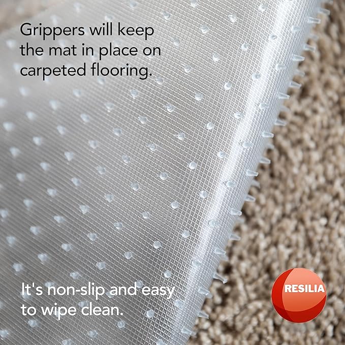Pet Carpet Protector - Doorway Damage Deterrent and Scratch-Stopper for Cats, Dogs, and Pets, Heavy-Duty PVC Runner, Cut to Fit, Clear, 15 Inches x 48 Inches, Made in The USA