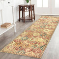 Lahome Moroccan Hallway Rug, 2'5''x8' Kitchen Runner Rugs Non Skid Washable Runners for Hallways, Ultra-Thin Oriental Carpet for Entryway Laundry Room Bedroom Bathroom Elise, Red/Orange