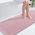 OLANLY Bathroom Runner Rugs 59x24, Soft Absorbent Chenille Bath Rugs, Rubber Backing Quick Dry, Machine Washable Long Bath Mats for Bathroom Floor, Tub and Shower, Home Decor Accessories, Dusty Rose