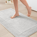 Madison Park Splendor Reversible 100% Cotton Tufted Bathroom Rug-3000 GSM Hotel Quality Luxurious Plush Medium Pile Bath Mat Absorbent, Quick Dry, Shower Room Décor, 20x30 Grey