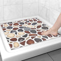 Square Shower Mat Non Slip: 24x24 Inch Shower mats for Inside Shower with Drain Hole in Middle, Super Soft PVC Loofah Massage Shower Floor Mat, Anti Slip Shower Stall Mat, Quick Drying