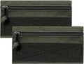 Tactical Admin Zipper Pouch with Hook and Loop, Carry On Bag Insert EDC Organizer Utility Storage Pocket Wallet for Snack Backpack Accessories Chest Ring