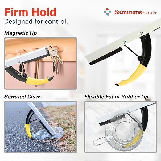 Sammons Preston Reacher, Folding, 26", Grabber Reacher Tool, Lightweight Trash Picker Grabber & Garden Nabber, Handy Aluminum Picker Up Tool & Reaching Claw, Portable Reaching Assist & Dressing Tool