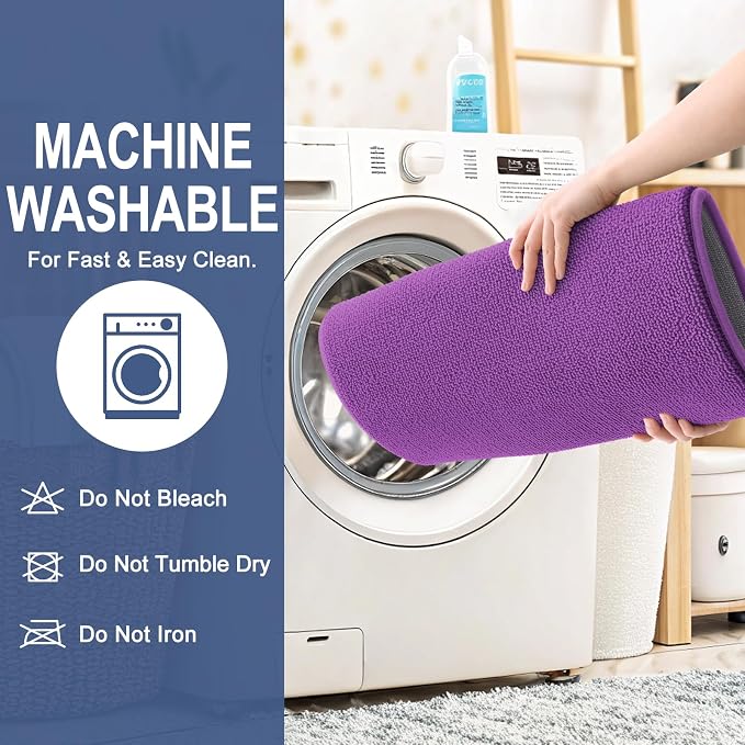 OLANLY Thick Memory Foam Bath Mat Rug 30x20, Extra Soft Absorbent Bathroom Rug, Quick Dry Bath Mats, Non-Slip, Machine Washable Carpet for Bathroom, Tub and Shower, Home Decor Accessories, Purple