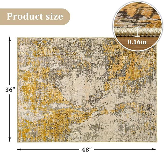 Office Chair Mat for Hardwood Floor, 48"x36" Easy Glide Computer Chair Mat Protector for Rolling Chair Under Desk Rug Nonslip Backing, Machine Wash