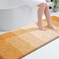 OLANLY Bathroom Runner Rugs Mat 70x24, Extra Soft Absorbent Microfiber Bath Rugs, Rubber Backing, Quick Dry, Washable Long Bath Mats for Bathroom, Tub and Shower, Home Decor Accessories, Golden Yellow