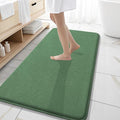 OLANLY Thick Memory Foam Bathroom Runner Rugs 47x20, Extra Soft Absorbent Long Bath Mats, Quick Dry, Non-Slip, Machine Washable Mats for Bathroom, Tub and Shower, Home Decor Accessories, Olive Green