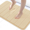 Buganda Memory Foam Bath Mat, 30" x 20", Ultra Soft and Non-Slip Bathroom Rugs, Water Absorbent and Machine Washable Bath Rug for Bathroom, Shower, and Tub, Gold