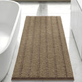Bcoimo Large Bathroom Rug, Chenille Bath Mat with High Low Pile Design, Soft Absorbent Non Slip Bath Rug, Machine Washable Quick Dry Mat for Shower, Tub, Sink and Vanity