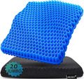 20" Gel Seat Cushion for Long Sitting Pressure Relief(Jumbo&Thick) - Wheelchair Cushion for Pressure Sores - Back, Sciatica & Tailbone Pain Relief Cushion- Non-Slip Butt Pillow for Office, Home, Car