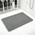 Hargiis Non-Slip Bathtub Mat, Anti Slip Shower Mat, Fast Drying Bathtub Mats, Upgraded Foot Scrubber Mat, Anti Slip Mat for Tub, Floor, Bathroom, Kitchen, Hotel (Grey 24"×16")
