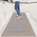 StepRite Kitchen Rugs, Kitchen Mats for Floor, 60"x24" Non-Slip Machine-Washable Kitchen Throw Rug, Absorbent Runner Rugs Office, Sink Standing Desk Mat, Decor Carpet, Khaki