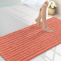 Smiry Bathroom Rugs Mat 59x24, Extra Soft Absorbent Chenille Bath Rugs, Non Slip Rubber Backing Machine Washable Quick Dry Bath Mats for Bathroom Floor, Tub, Shower, Home Decor Accessories, Coral