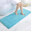 Disolla Sky Blue Bathrom Runner Rug 24x70 - Extra Large Soft Plush Bath Mat, Thick Long Non-Slip Shaggy Floor Mat, Ultra-Absorbent for Master Bathroom Vanity