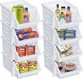 TidyFriend 8 Pack Small Stackable Storage Bins for Toy Organizer and Storage - Toy Storage Organizer for Kids Room and Home Organization (White)