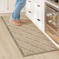 COSY HOMEER Kitchen Rugs 20"x48" Non-Slip Washable Kitchen Mats for Floor Absorbent Kitchen Carpet Soft Rugs for Kitchen,Sink Mat,Entrance,Area Rug,Warm Beige