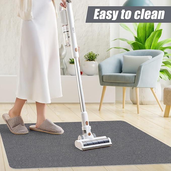 Sycoodeal Office Chair Mat for Hardwood Floor,Office Computer Gaming Chair Mat for Tile Floor,Large Floor Protector Rug,Anti-Slip,Easy to Clean,Grey(55"x36")
