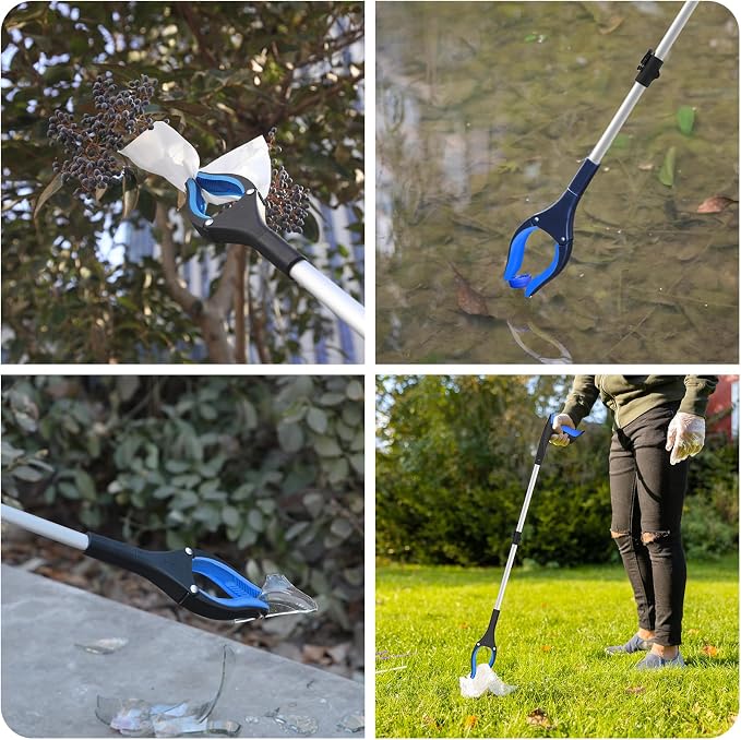 Premium Trash Picker Upper Grabber - Heavy Duty Trash Grabber for Seniors, 36" Grabber Tool, Ergonomic Pick Up Stick Grabber for Easy Use, Foldable Claw Grabber Pickup Tool