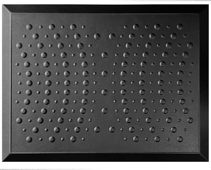 1" Extra Thick Anti Fatigue Kitchen Floor Mat Comfort Standing Mat 40'' x 17'', Office Standing Desk Mat, Kitchen Rug, Massage Points Comfort Mat, 140D PU Foam (Black)