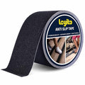 Anti Slip Tape, 4 Inch x 62 Ft Grip Tape for Stairs Outdoor/Indoor, Waterproof Non Skid Roll for Stair Treads Non Slip, High Traction Friction Abrasive Adhesive Stair Steps - Black