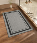 chakme Bathroom Rugs Mat 32x17, Ultra Thin Non Slip Bath Mat Quick Dry Absorbent Bath Mat for Bathroom Floor, (Dark Grey, 32"x17")