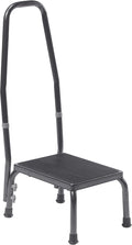 Drive Medical 13031-1SV Bariatric Step Stool with Handrail, Silver Vein