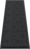 Front Door Mat, 10' x 3' Commercial Floor Mat, Heavy Duty Welcome Mat, Rubber Backing Non Slip Doormat for Entryway, Grey
