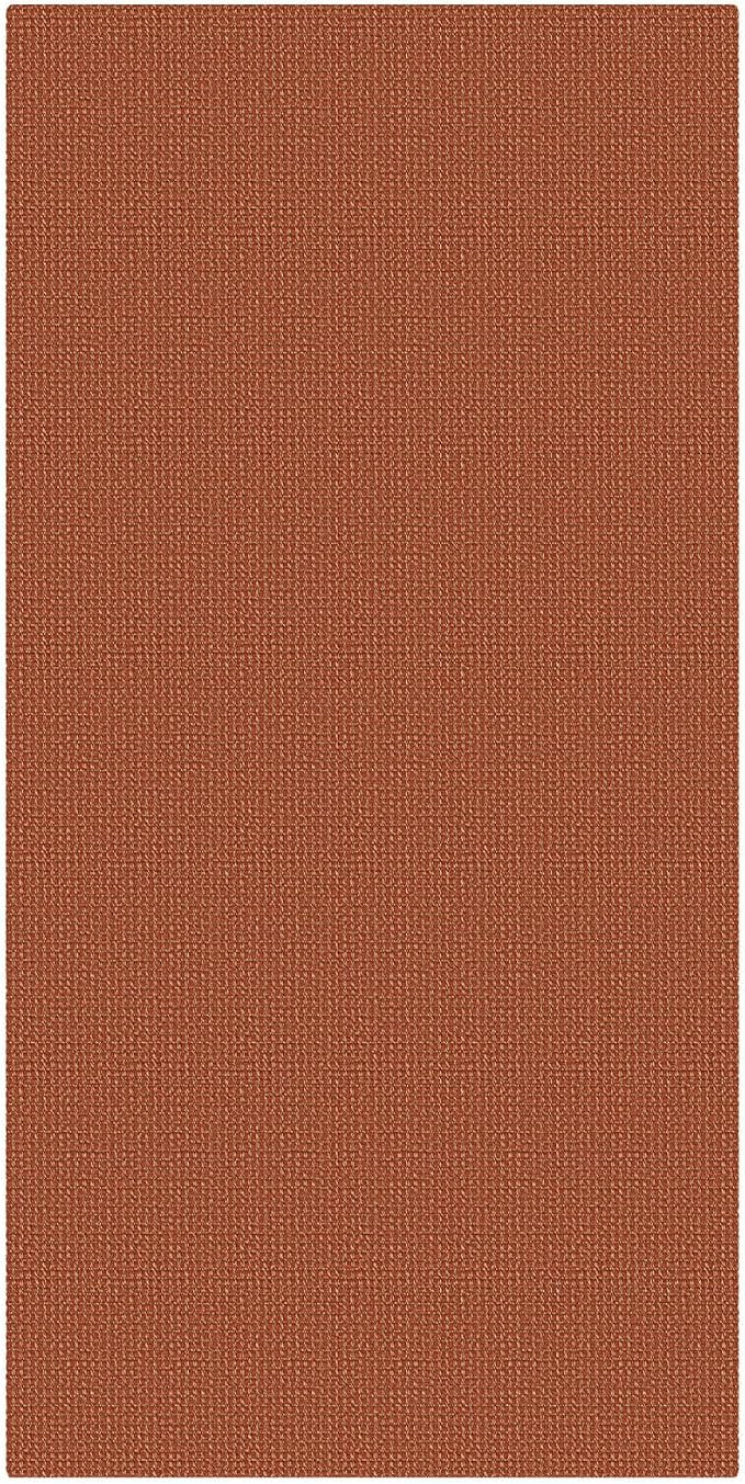 KOZYFLY Orange 3x6 Washable Runner Rug, Non Slip Wide Runners for Hallway, Woven Large Entryway Runners, Braided Floor Carpet Runner for Entry, Kitchen, Bedside, Hall, Burnt Orange/Tan