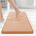 Smiry Memory Foam Bath Mat 24x16, Extra Soft and Absorbent Bathroom Mats, Non Slip Washable Carpet for Floor, Shower and Tub, Peach