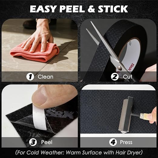 S&X Anti Slip Tape Heavy-Duty 18" x 33' Non Skid Roll, Unmatched Grip Tape for Outdoor Stairs, Decks, Ramps - Waterproof & Durable