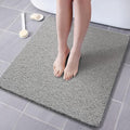 Shower Mat Non Slip Without Suction Cups 24x24 inch, PVC Loofah Bath Mat for Textured Tub Surface,Shower,Bathroom, Quick Drying (Grey)