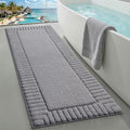 LUMI Bathroom Rugs Non Slip with Rubber Backing, Extra Soft Plush Microfiber Bath Rug Absorbent, Machine Washable Bath Mat Quick Dry for Tub, Shower, Hotel, Dark Grey, 24"x60"