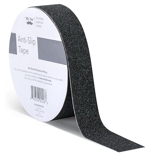 Mr. Pen Anti Slip Tape, 1 Inch x 20 Feet, Black, Non Skid Tape for Stairs, Waterproof Grip Tape Roll