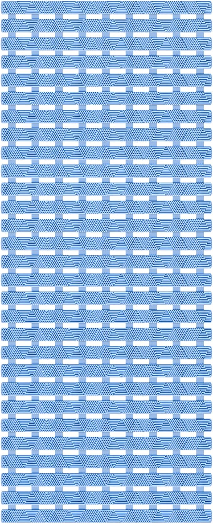 Bathtub Mat Non Slip - for Inside Bath Tub & Shower, Large 40x16 Inch, 261 Strong Suction Cups, Soft Textured Surface, Fast Drain & Quick Dry, Bathroom Safety Mat, Pastel Blue, Matace