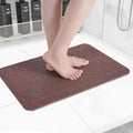 Hargiis Non-Slip Bathtub Mat, Anti Slip Shower Mat, Fast Drying Bathtub Mats, Foot Scrubber Mat, Anti Slip Mat for Tub, Floor, Bathroom, Kitchen, Home, Hotel (Brown 24"×16")