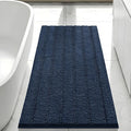 Bcoimo Large Bathroom Rug, Chenille Bath Mat with High Low Pile Design, Soft Absorbent Non Slip Bath Rug, Machine Washable Quick Dry Mat for Shower, Tub, Sink and Vanity